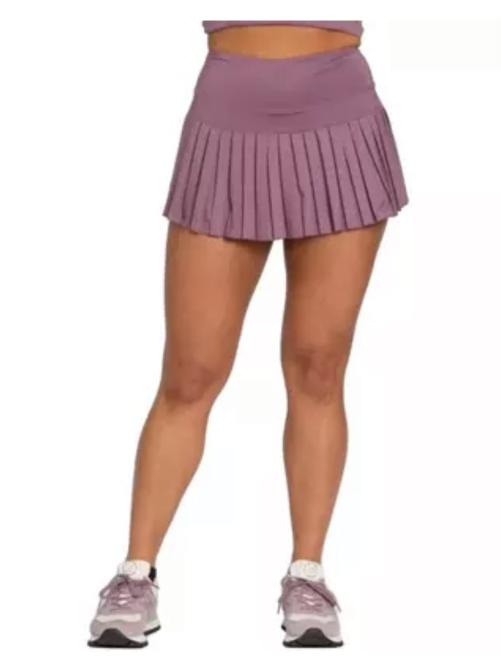 Pleated A-Line Active Skirt in Mauve